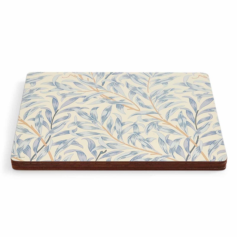 Pimpernel Morris & Co Willow Bough Blue Placemats, Set of 4 - Soft Blue Botanical Mats with Cork Backing for Dining Table Decor & Modern Tableware Accent for Everyday Meals at Home & Restaurants Use - Image 4